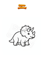 Ausmalbild Junge Triceratops