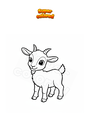 Ausmalbild Kleine Ziege