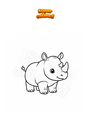 Ausmalbild Kleines Nashorn