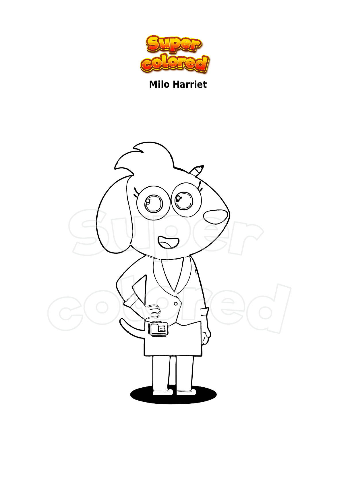 Ausmalbild Milo Harriet Supercolored