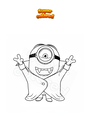 Ausmalbild Minion Dracula