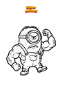 Ausmalbild Minion Hulk