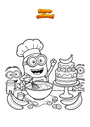 Ausmalbild Minion-Koch