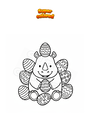 Ausmalbild Nashorn mit Ostereiern
