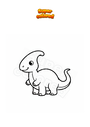 Ausmalbild Parasaurolophus