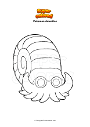 Ausmalbild Pokemon Amonitas
