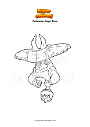 Ausmalbild Pokemon Kapu-Toro