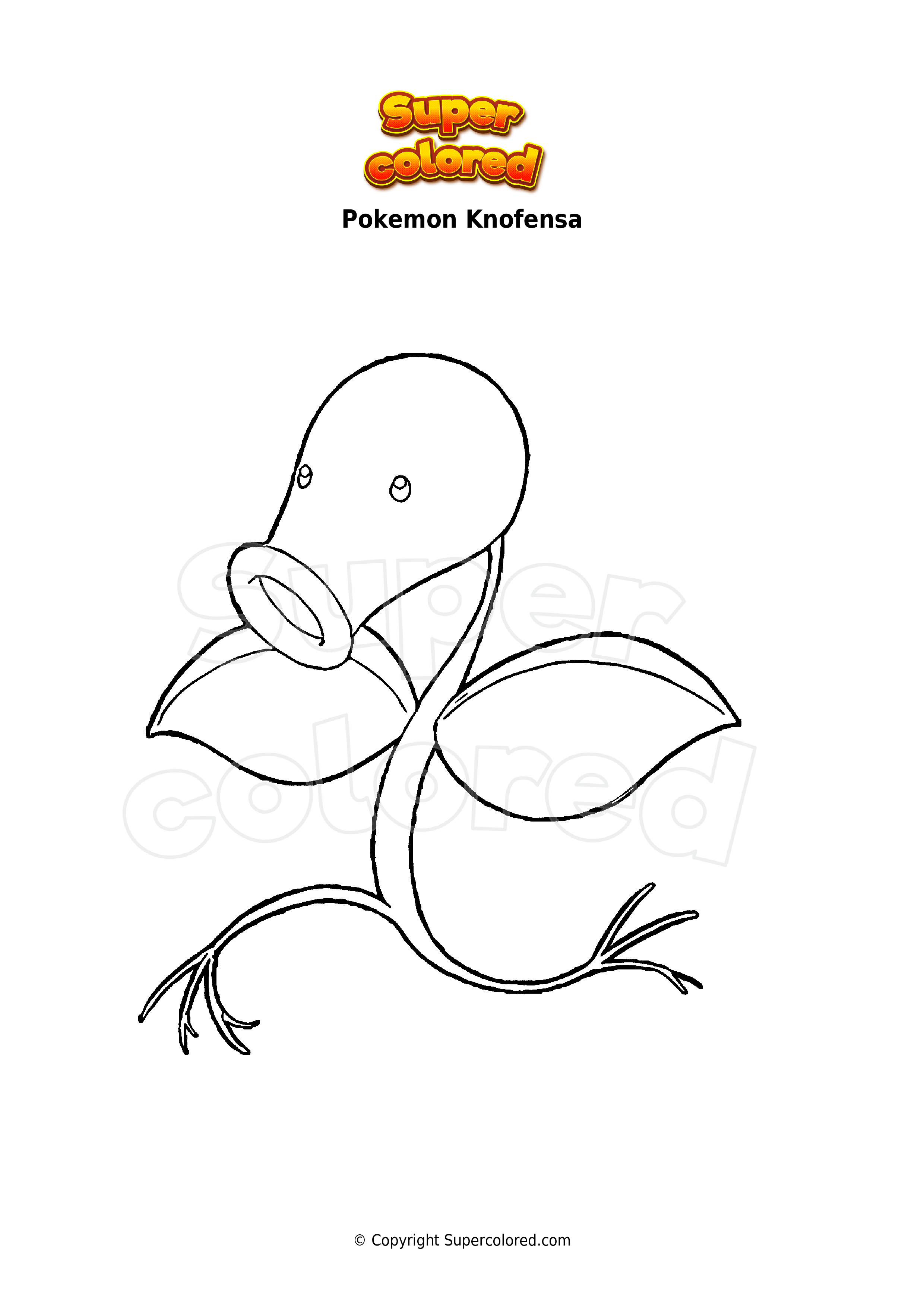 Ausmalbild Pokemon Knofensa - Supercolored.com