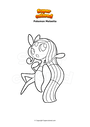 Ausmalbild Pokemon Meloetta