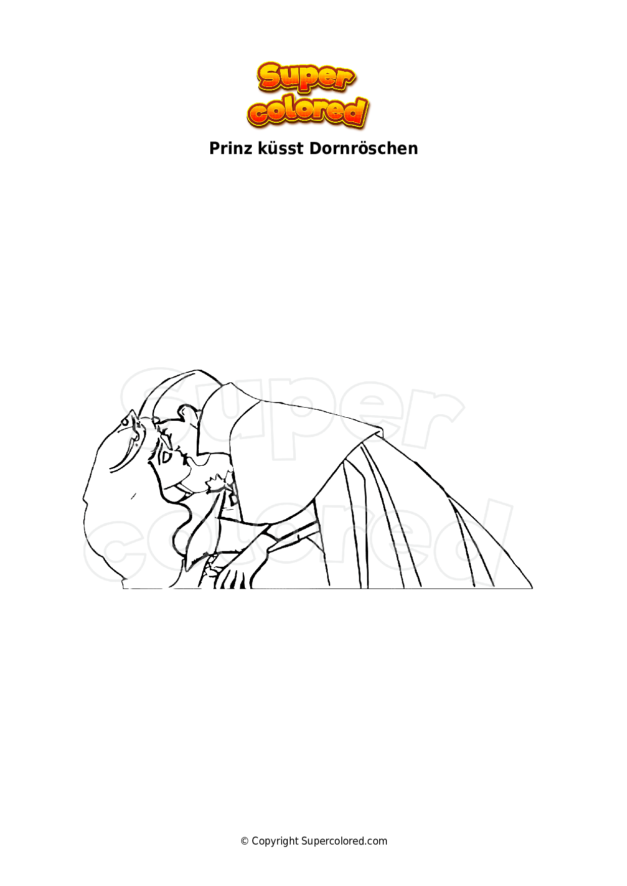 Ausmalbild Prinz K sst Dornr schen Supercolored Ausmalbild Prinz K sst Dornr schen Supercolored