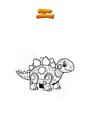 Ausmalbild Roboter Stegosaurus