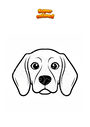 Ausmalbild Schnauze von Beagle