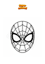 Ausmalbild Spiderman-Maske