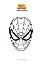 Ausmalbild Spiderman-Maske