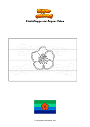 Ausmalbild Staatsflagge von Angaur Palau