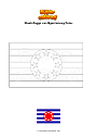 Ausmalbild Staatsflagge von Ngarchelong Palau