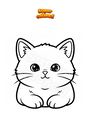 Ausmalbild Süße Kätzchen
