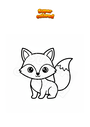 Ausmalbild Süßer Fuchs