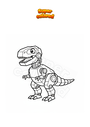 Ausmalbild T-Rex Roboter