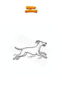 Ausmalbild Whippet läuft