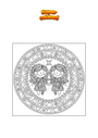 Ausmalbild Zodiac Gemini Mandala Zentangle