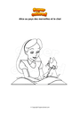 Coloriage Alice au pays des merveilles et le chat