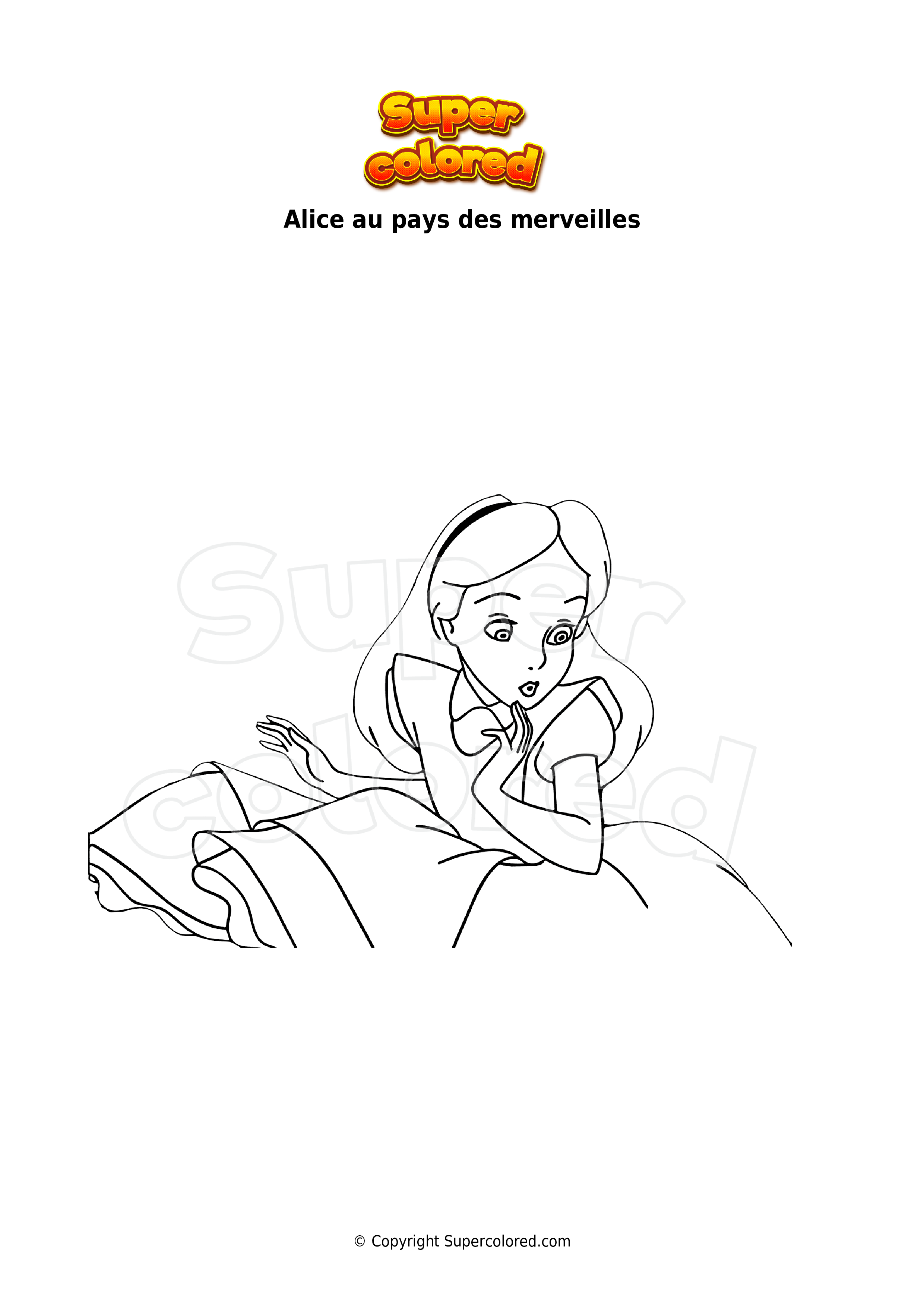 Coloriage Alice Au Pays Des Merveilles Supercolored