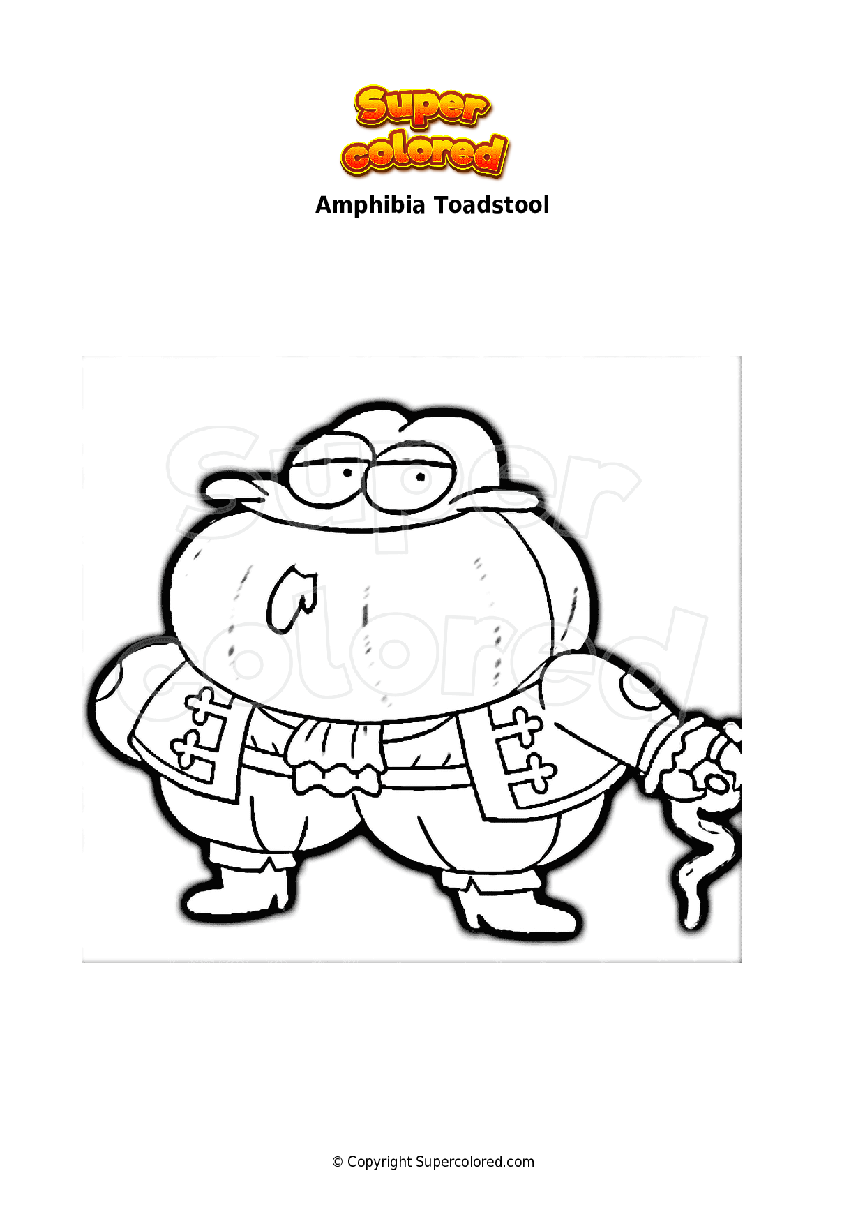 Coloriage Amphibia Toadstool Supercolored