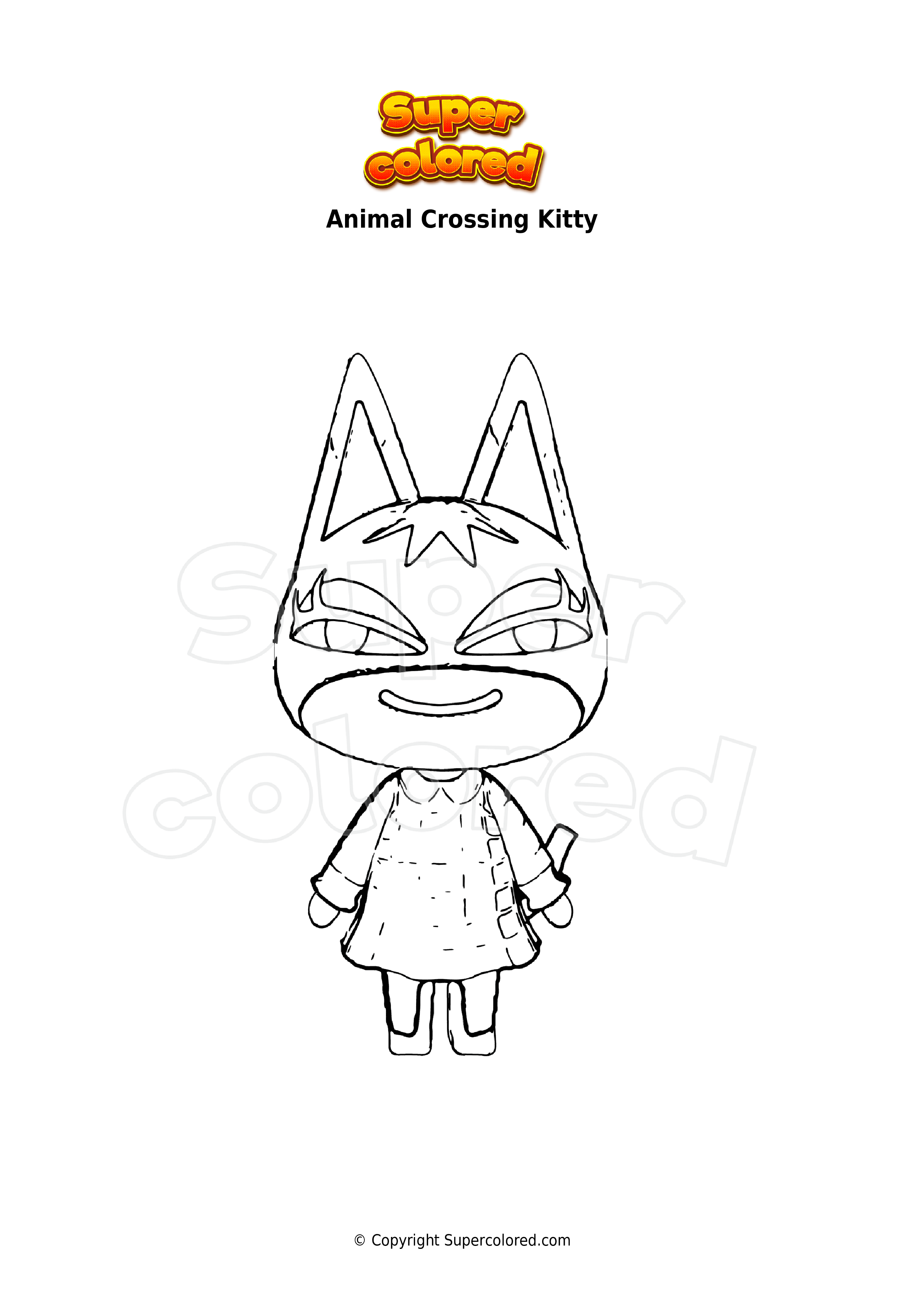 Coloriage Animal Crossing Kitty Supercolored Coloriage Animal Crossing Kitty Supercolored