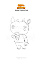 Coloriage Animal Crossing Tank