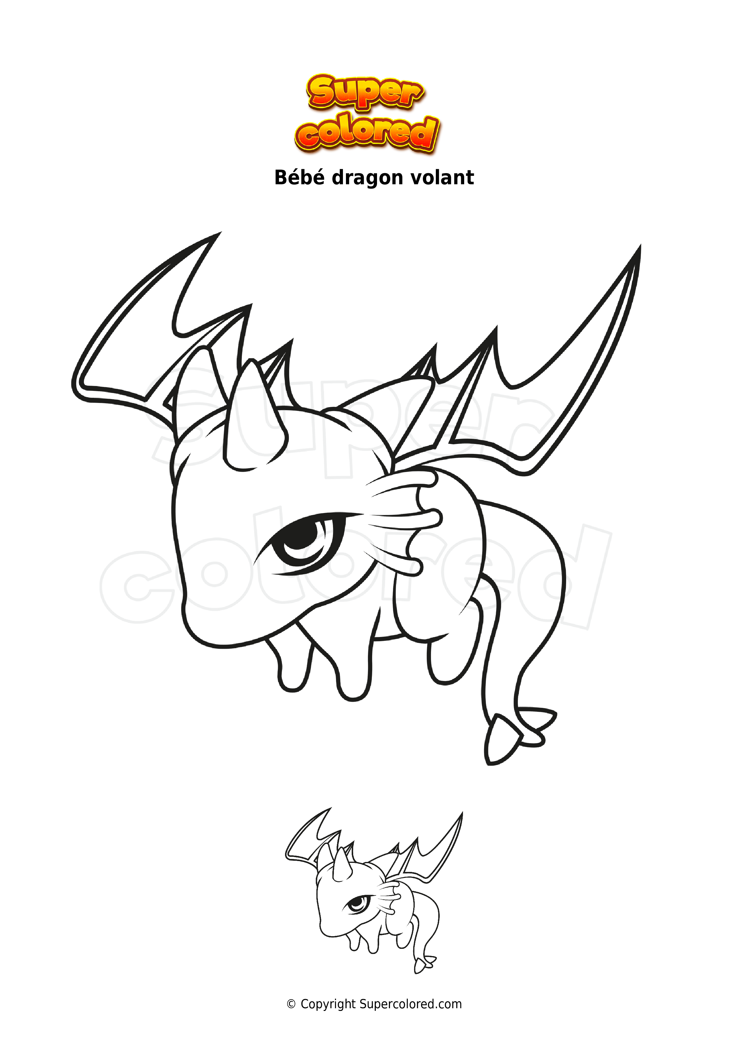 Coloriages Bebe Dragons Supercolored