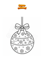 Coloriage Boule de Noël avec des flocons de neige