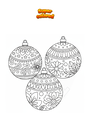 Coloriage Boules de Noël Mandala Zentangle
