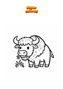 Coloriage Buffalo manger