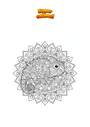 Coloriage Caméléon Mandala Zentangle