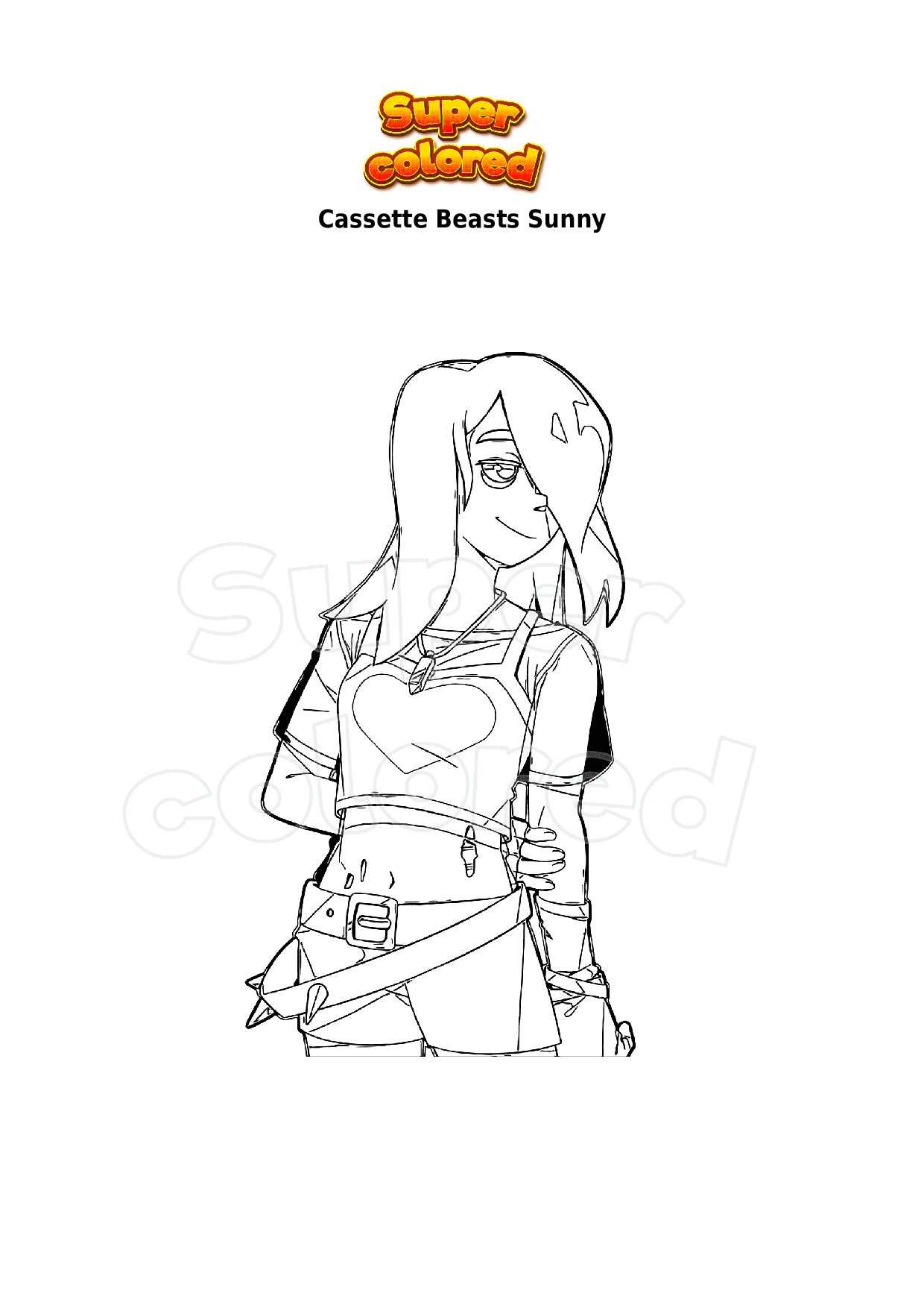 Coloriage Cassette Beasts Sunny Supercolored