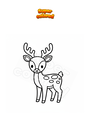 Coloriage Cerf avec des taches