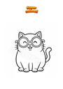 Coloriage Chat avec des lunettes