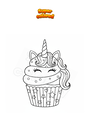 Coloriage Cupcake Licorne