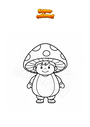 Coloriage Déguisement de champignon