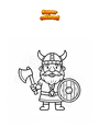Coloriage Déguisement Viking