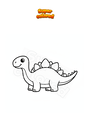 Coloriage Dinosaure avec plaques arrière