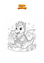 Coloriage Dragon de conte de fées