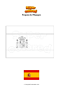 Coloriage Drapeau de l'Espagne