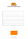 Coloriage Drapeau de la Catalogne Espagne