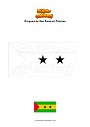 Coloriage Drapeau de Sao Tomé et Principe