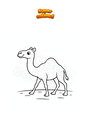 Coloriage Dromadaire marchant