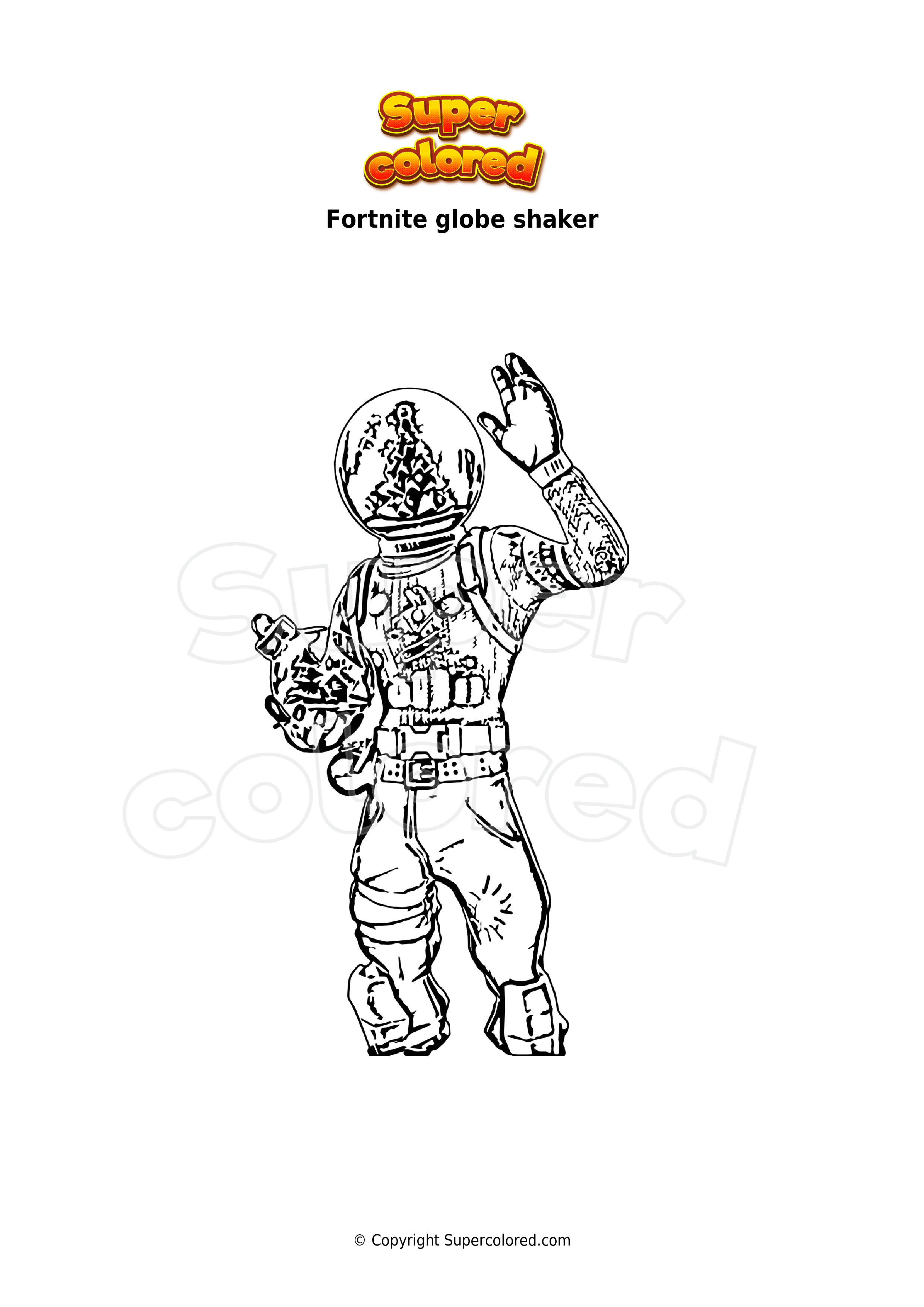 Coloriage Fortnite globe shaker - Supercolored.com