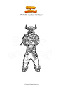 Coloriage Fortnite master minotaur