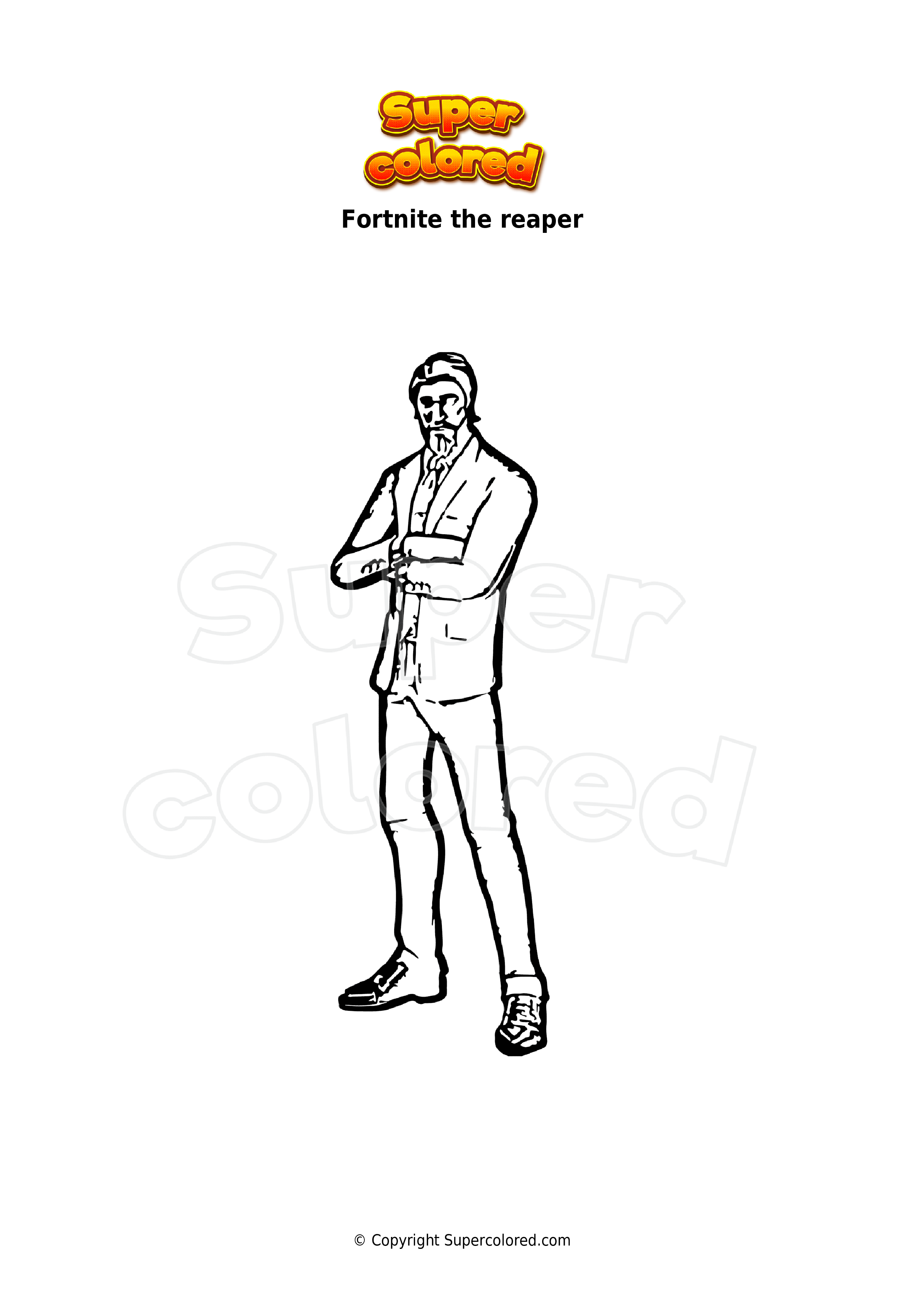 Fortnite Reaper Coloring Pages
